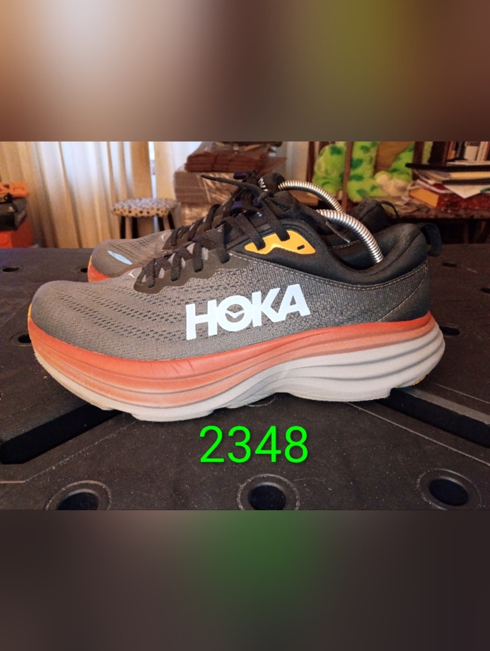 HOKA Bondi 8 Gray Running Shoes